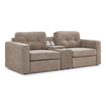 Connex 3-Piece Modular Chair with Storage Console - Beige