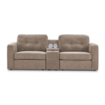 Connex 3-Piece Modular Chair with Storage Console - Beige