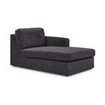 Connex 3-Piece Modular Sectional with Chaise and Drawer Console - Dark Grey
