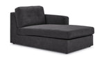 Feeling Connected - Connex 3-Piece Modular Sectional with Chaise and Drawer Console - Dark Grey