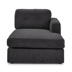 Connex 3-Piece Modular Sectional with Chaise and Drawer Console - Dark Grey