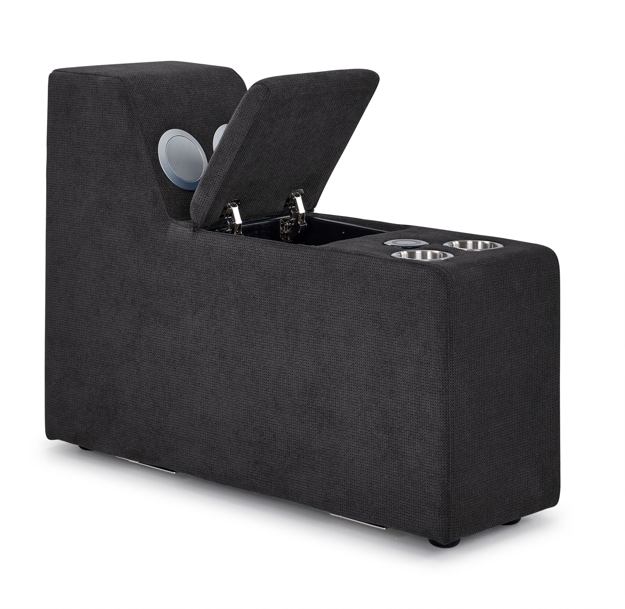Feeling Connected - Connex 3-Piece Modular Chair with Storage Console - Dark Grey