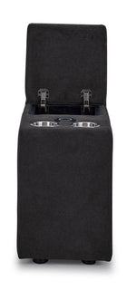 Feeling Connected - Connex 5-Piece Modular Sectional with Consoles - Dark Grey