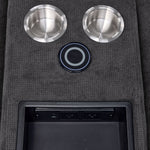 Feeling Connected - Connex 3-Piece Modular Chair with Storage Console - Dark Grey