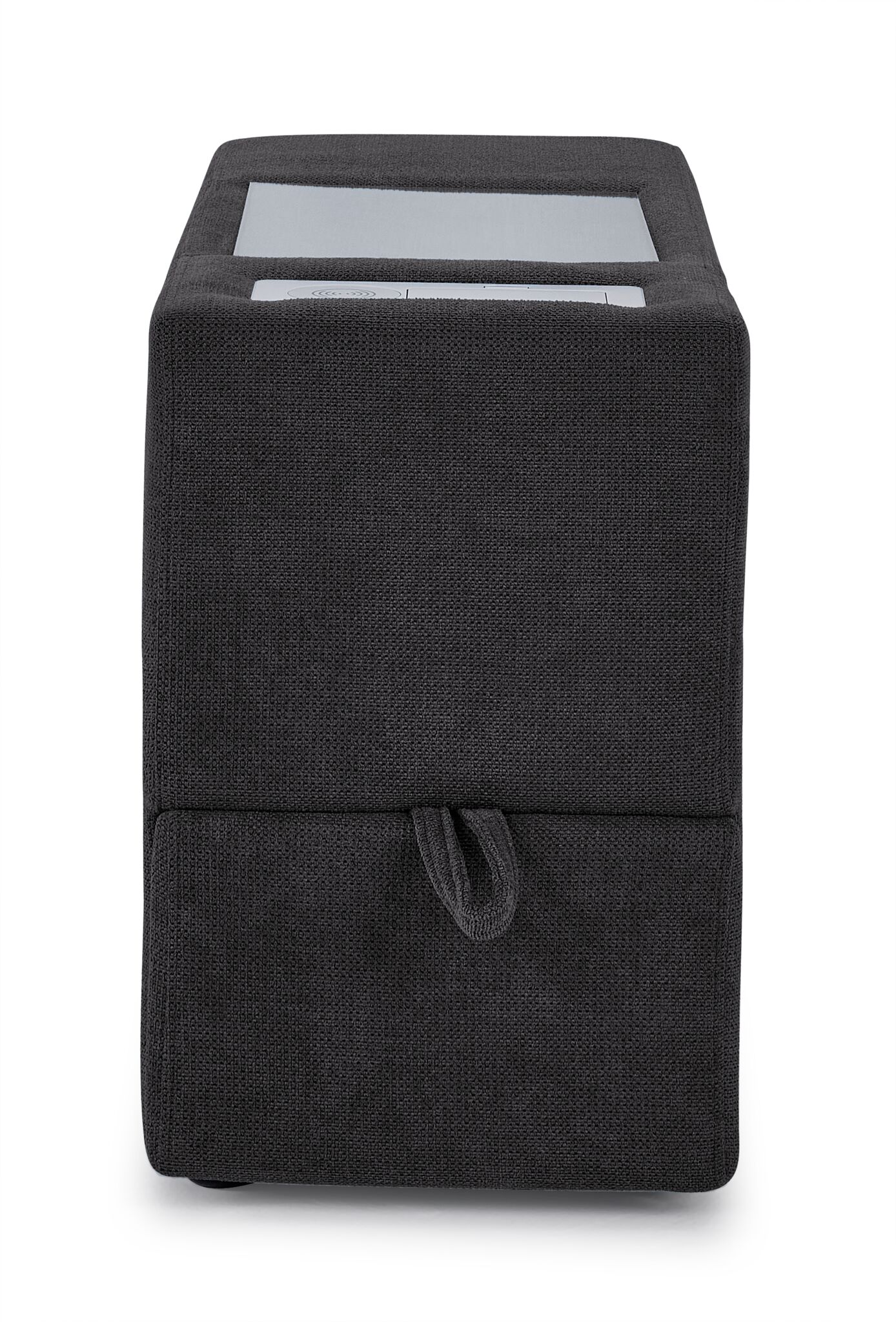 Feeling Connected - Connex 3-Piece Modular Sectional with Chaise and Drawer Console - Dark Grey