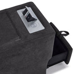 Feeling Connected - Connex 3-Piece Modular Sectional with Chaise and Drawer Console - Dark Grey