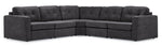 Feeling Connected - Connex 5-Piece Modular Sectional - Dark Grey