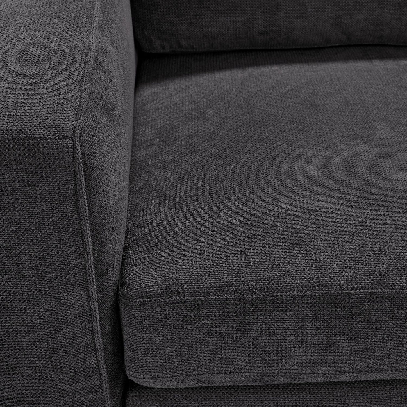 Feeling Connected - Connex 3-Piece Modular Chair with Storage Console - Dark Grey