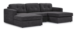 Feeling Connected - Connex 3-Piece Modular Chaise - Dark Grey