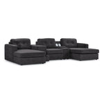 Connex 5-Piece Modular Sectional with Consoles - Dark Grey