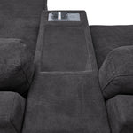 Feeling Connected - Connex 6-Piece Modular Sectional with Drawer Console - Dark Grey