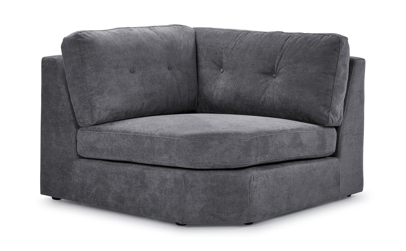 Connex 6-Piece Modular Sectional with Drawer Console - Light Grey