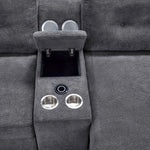 Feeling Connected - Connex 3-Piece Modular Chair with Storage Console - Light Grey