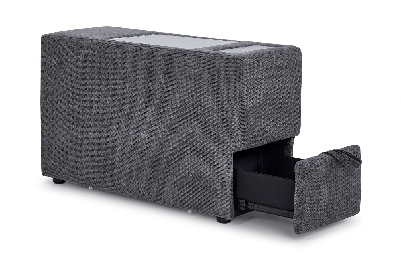 Connex 6-Piece Modular Sectional with Drawer Console - Light Grey