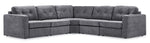 Feeling Connected - Connex 5-Piece Modular Sectional - Light Grey