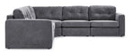 Feeling Connected - Connex 5-Piece Modular Sectional - Light Grey