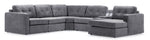 Feeling Connected - Connex 6-Piece Modular Sectional with Storage Console - Light Grey