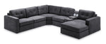 Feeling Connected - Connex 6-Piece Modular Sectional with Storage Console - Light Grey