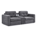 Connex 3-Piece Modular Chair with Storage Console - Light Grey
