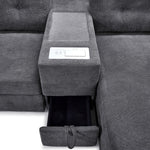 Connex 6-Piece Modular Sectional with Drawer Console - Light Grey