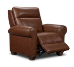 Conrad Leather Dual Power Recliner - Dark Brown