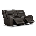 Copley Reclining Loveseat with Console - Slate