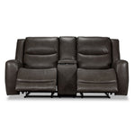 Copley Reclining Loveseat with Console - Slate