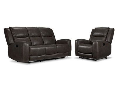 Copley Reclining Sofa and Recliner - Slate
