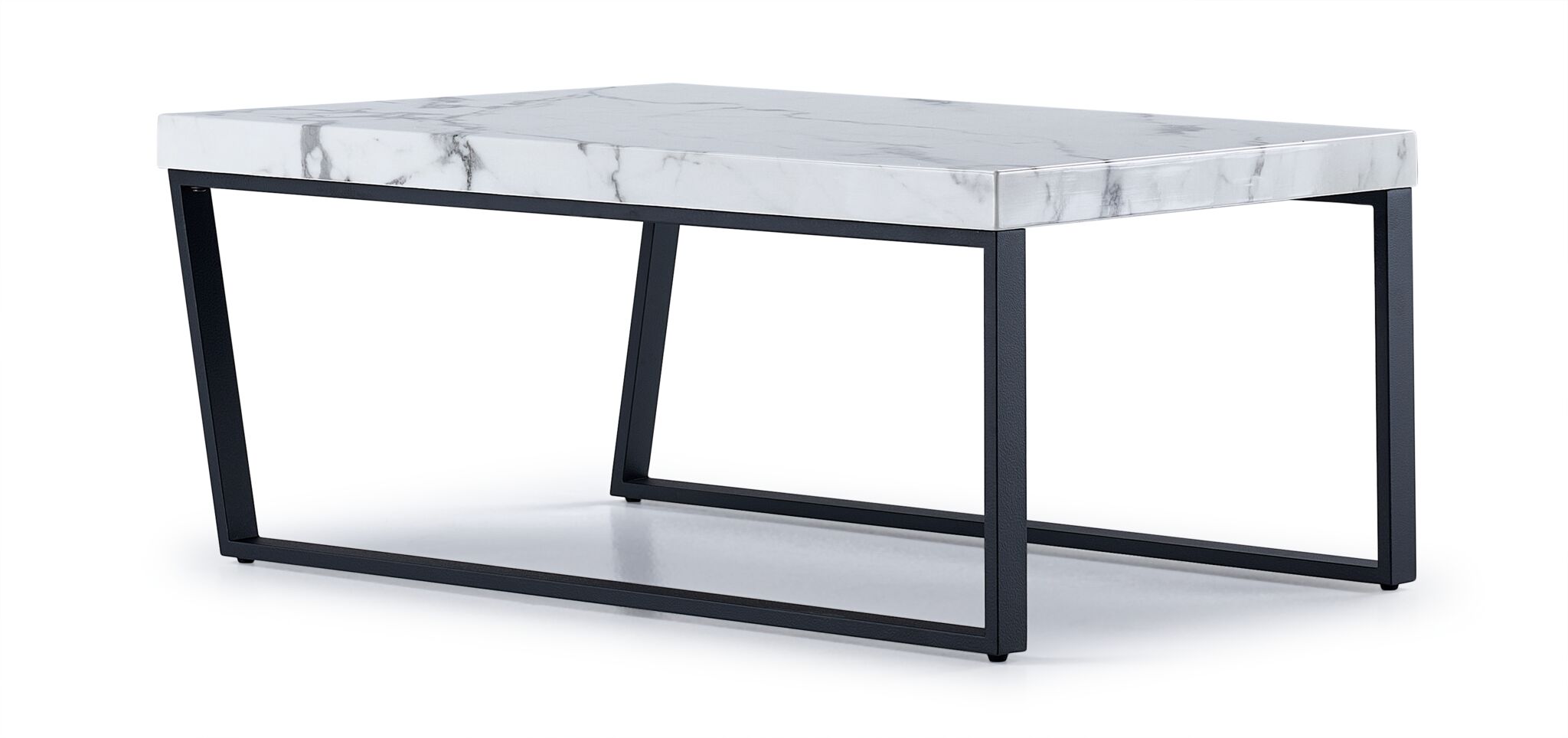 Cora 56" Coffee & End Table Package - White, Black, Grey