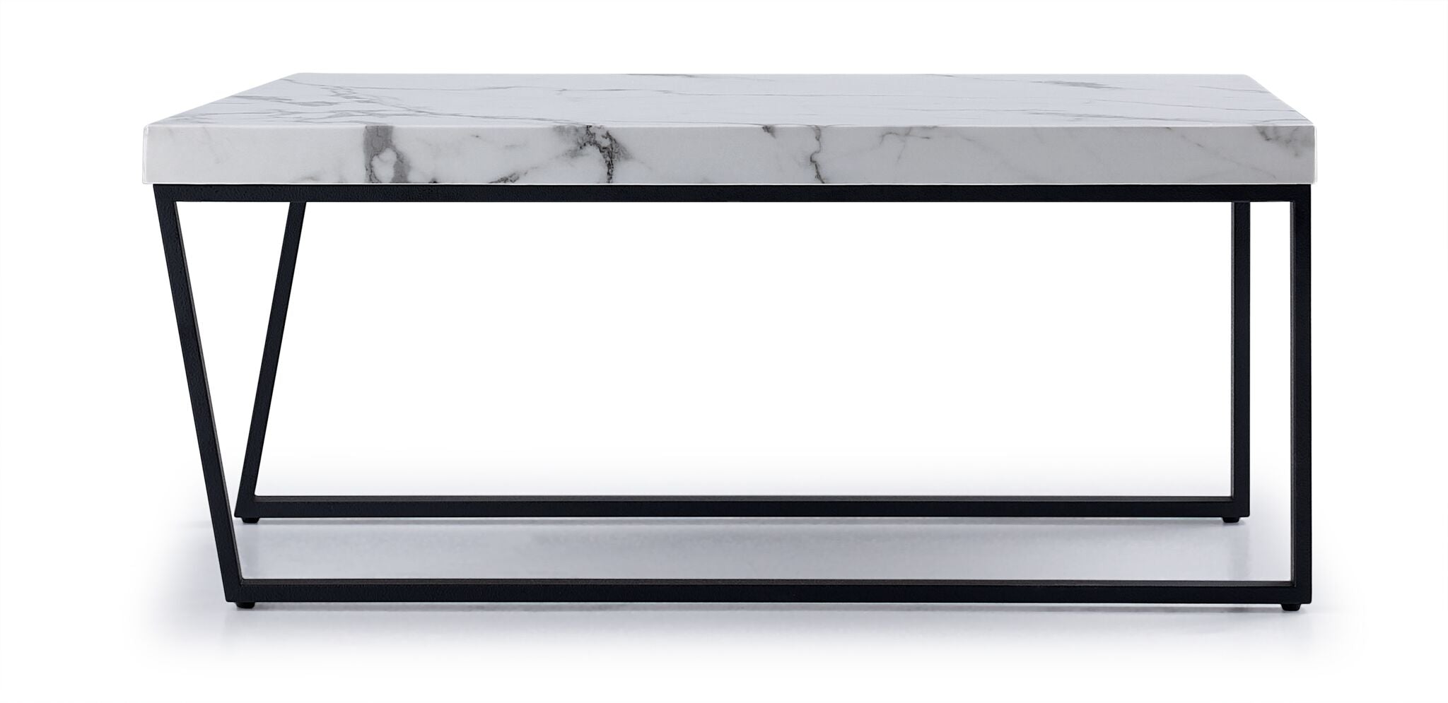 Cora 56" Coffee & End Table Package - White, Black, Grey