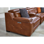 Corsica 6-Piece Dual Power Reclining Sectional - Brown