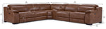 Corsica 6-Piece Dual Power Reclining Sectional - Brown