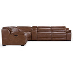 Corsica 6-Piece Dual Power Reclining Sectional - Brown