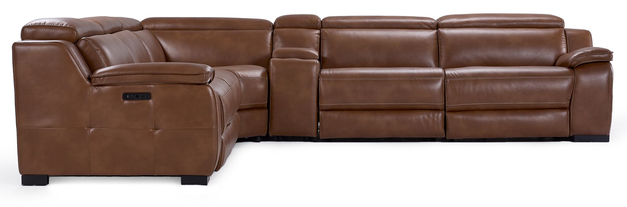 Corsica 6-Piece Power Reclining Sectional - Brown | Leon's