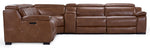 Corsica 6-Piece Dual Power Reclining Sectional - Brown