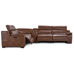 Corsica 6-Piece Dual Power Reclining Sectional - Brown