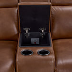 Corsica 6-Piece Dual Power Reclining Sectional - Brown