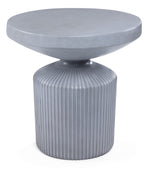 Crete Indoor/Outdoor Concrete End Table - Weathered Grey