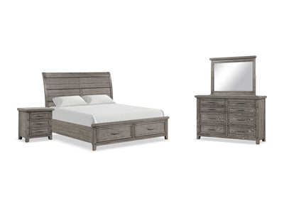 Dahlia 6-Piece Queen Storage Bedroom Package - Grey