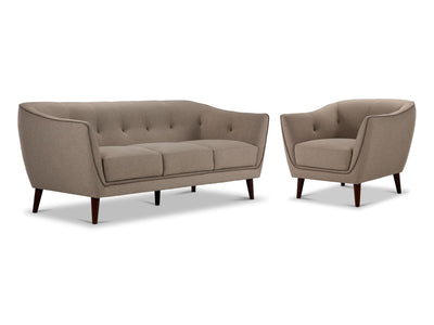 Daphne Sofa and Chair Set - Beige