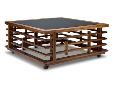 Darwin 42" Coffee Table -Glass, Espresso