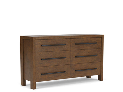 Davie 6-Drawer Dresser - Whiskey Barrel Oak