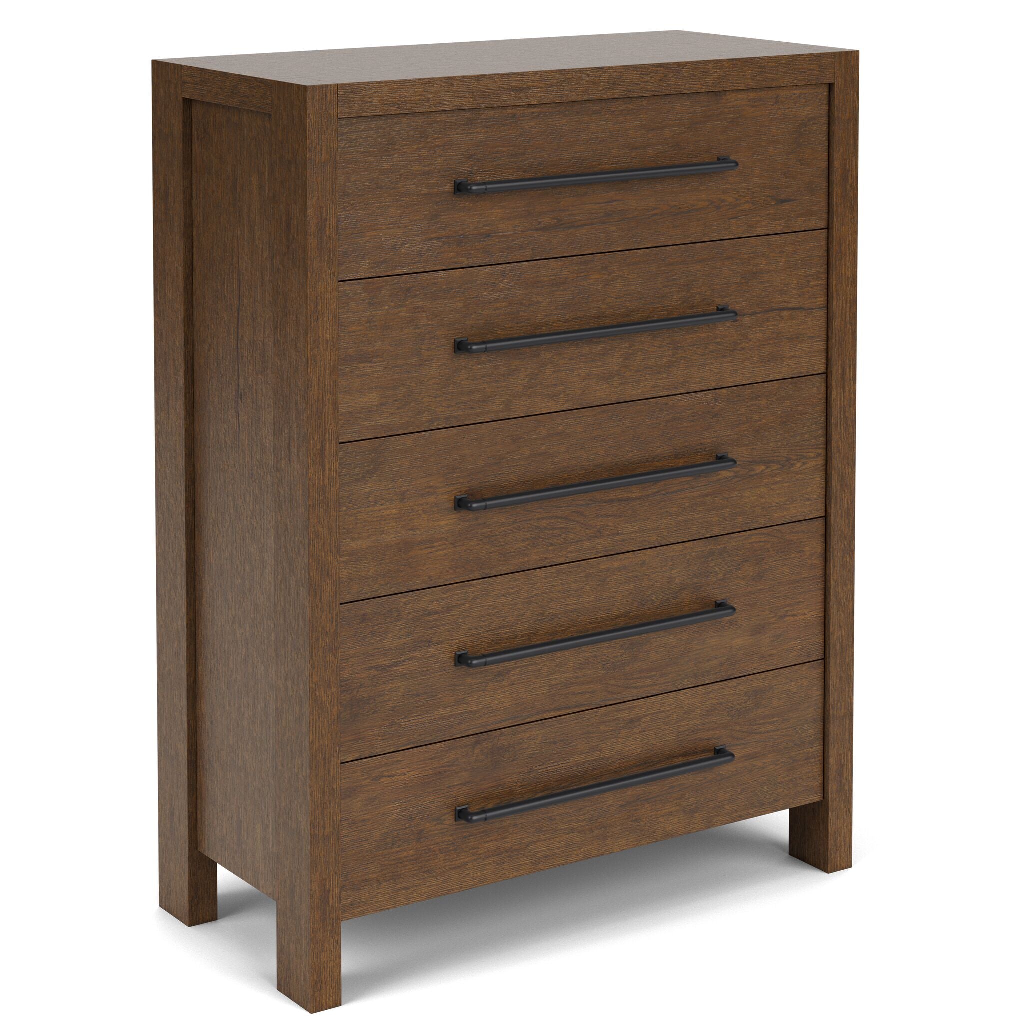 Davie 5-Drawer Chest - Whiskey Barrel Oak