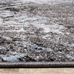 Dawn 7'10" x 10'6"" Worn Crosshatch Area Rug - Grey, Blue
