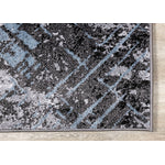 Dawn 7'10" x 10'6"" Worn Crosshatch Area Rug - Grey, Blue
