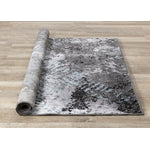 Dawn 7'10" x 10'6"" Worn Crosshatch Area Rug - Grey, Blue