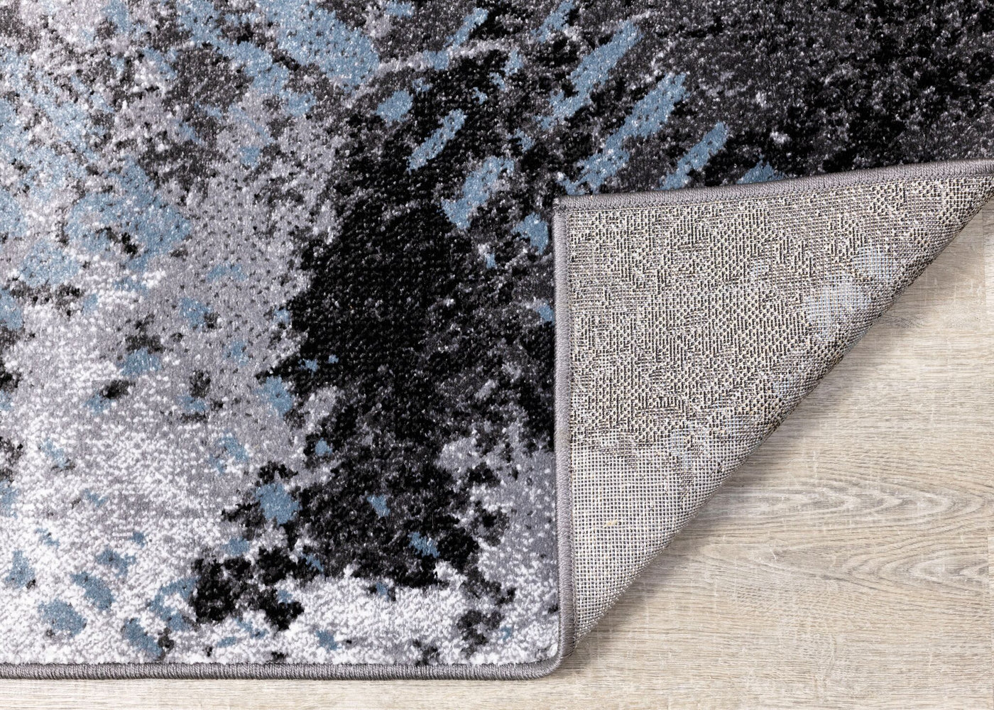 Dawn 7'10" x 10'6"" Worn Crosshatch Area Rug - Grey, Blue