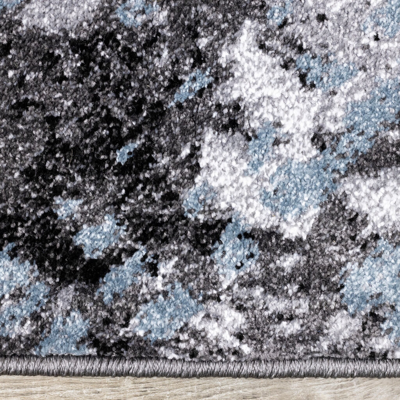 Dawn 7'10" x 10'6"" Worn Crosshatch Area Rug - Grey, Blue