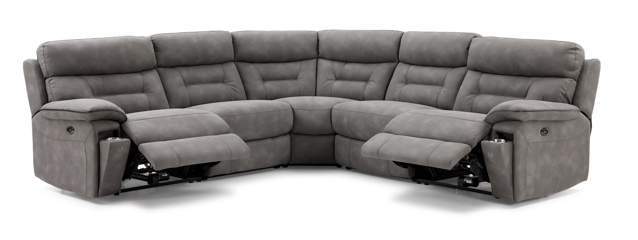 Dawson 5-Piece Power Reclining Sectional - Graphite | Leon's