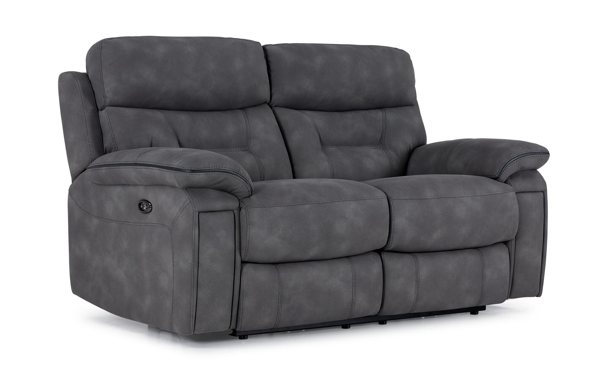 Dawson Power Reclining Sofa and Loveseat Set - Graphite | Leon's